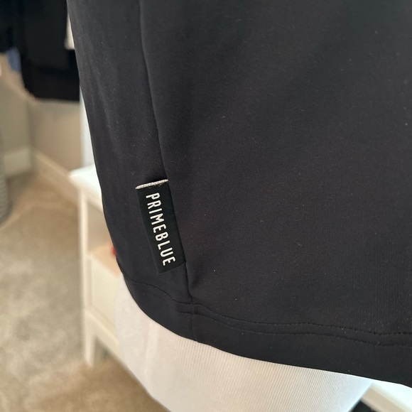 adidas Primeblue Black Crop Athletic Top Small - Picture 3 of 9